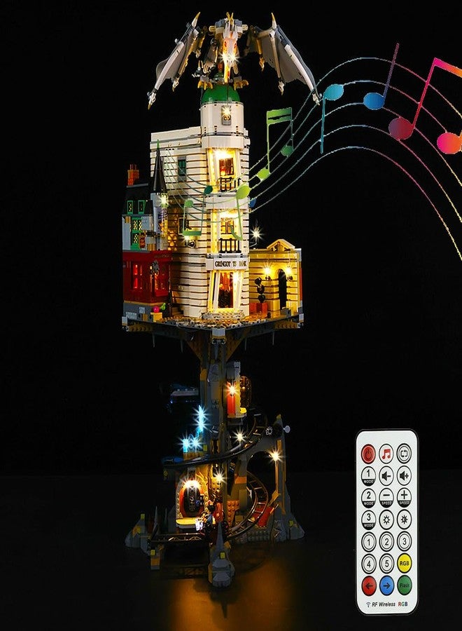 Kyglaring LED Light Kit Compatible with Lego 76417 Model Set, Lighting Accessories Compatible with Gringotts Wizard Bench, Lights Only (Model Not Included), Remote Sound Version - Image 1